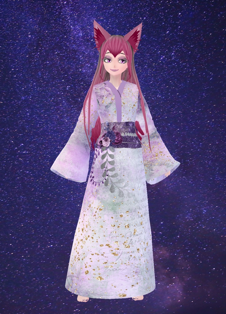 Purple Kimono (VRoid Texture)