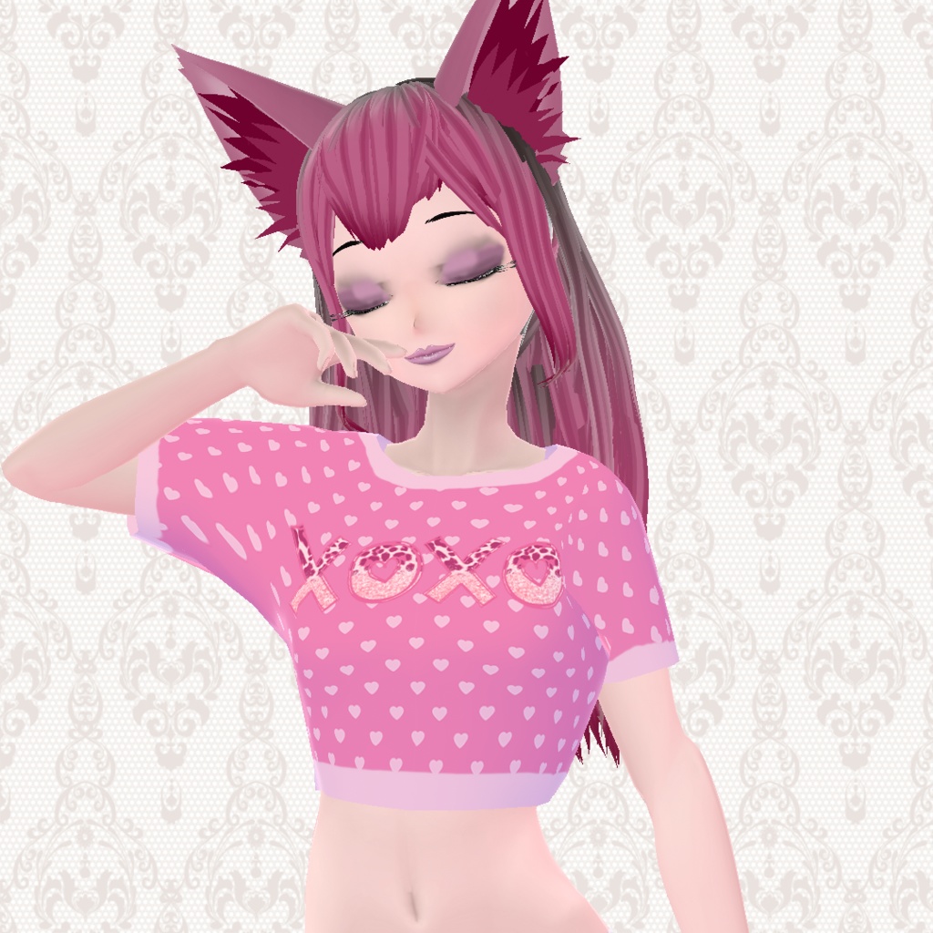 Cute pink minishirt (VRoid Texture)
