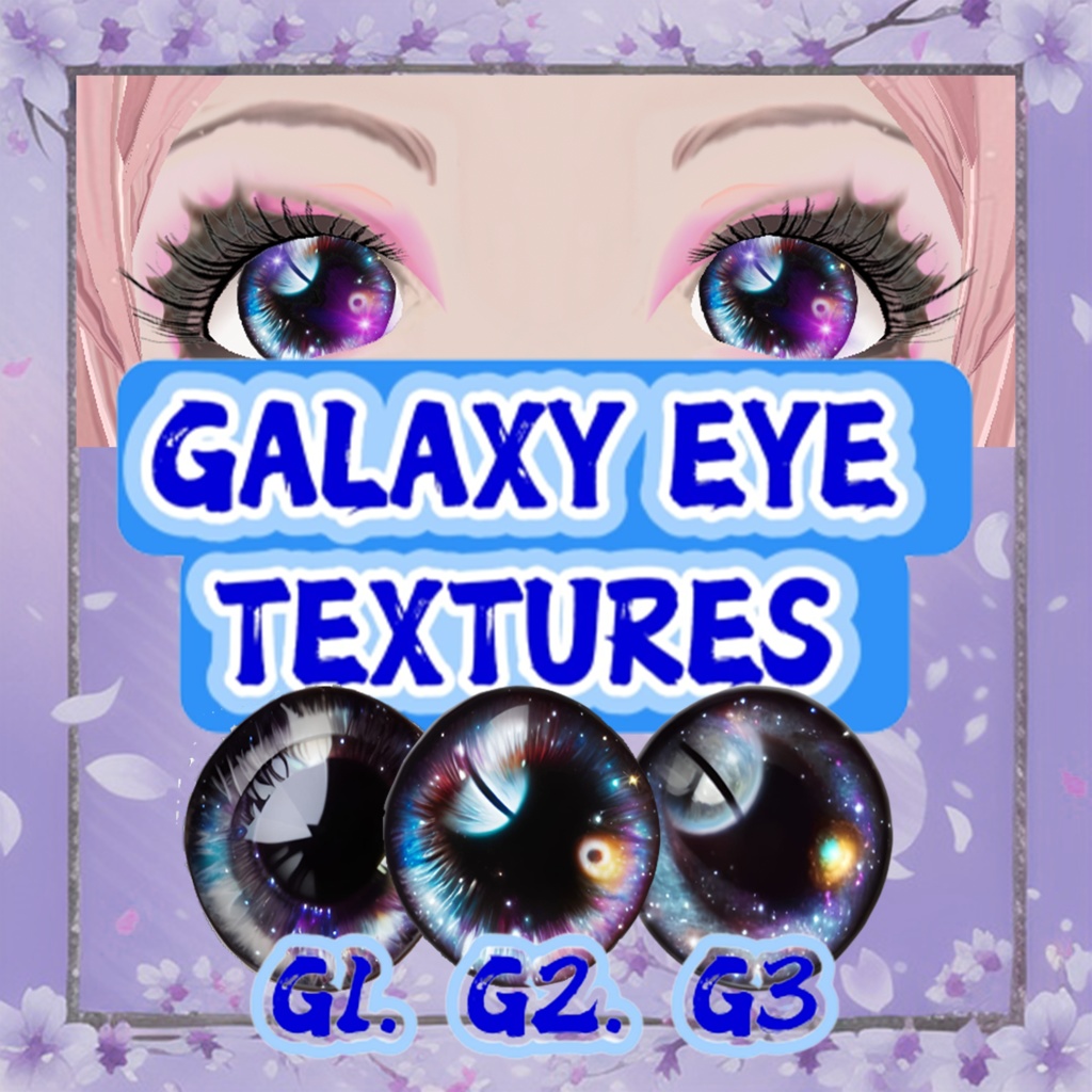 Galaxy Eye Textures for VRoid Studio with Highlights