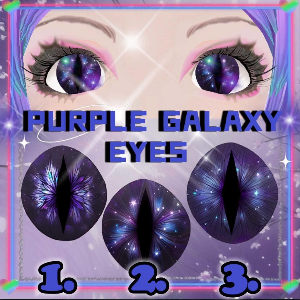 Purple Galaxy Eyes with Highlights for VRoid Studio
