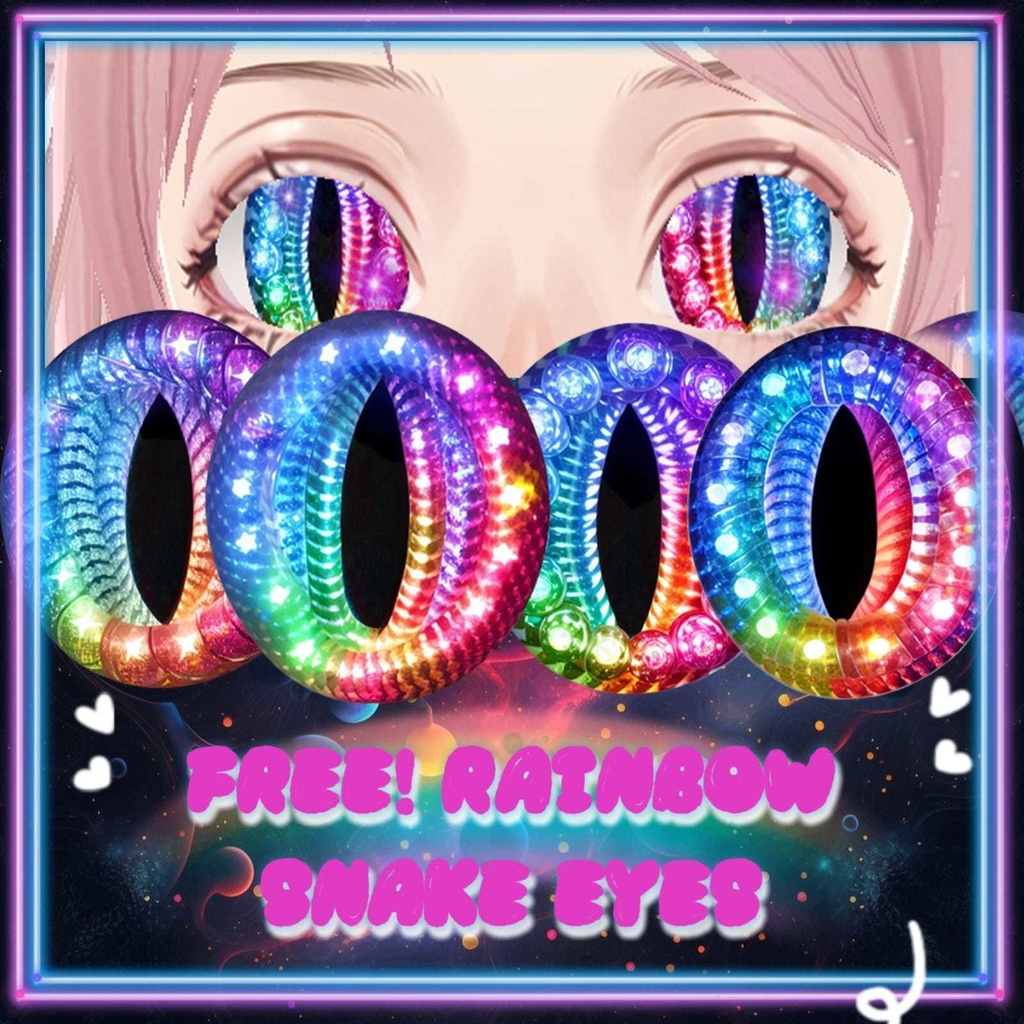 FREE! Rainbow Snake Eyes (Irises) for VRoid Studio