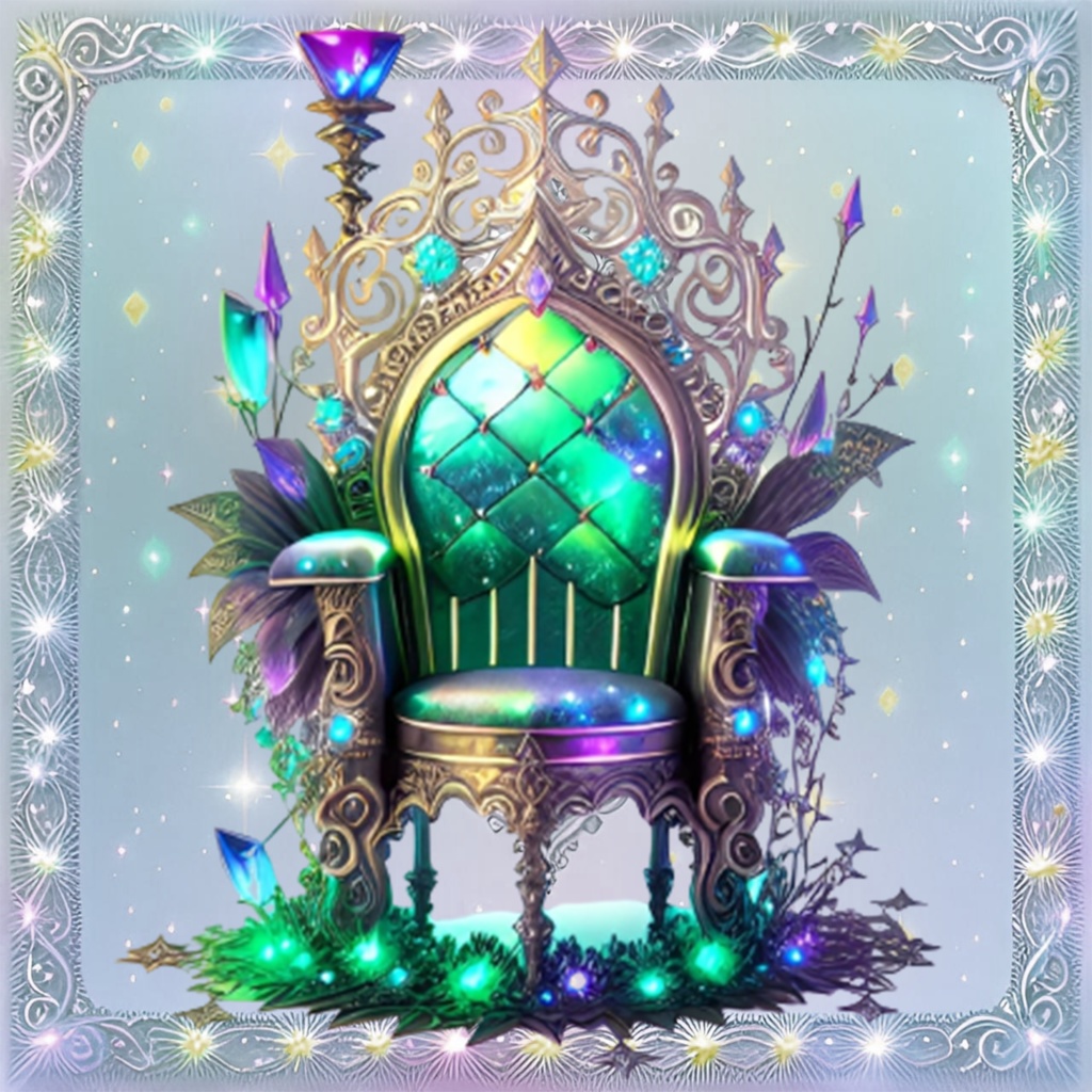 Crystal Fairy Throne/Chair PNG File