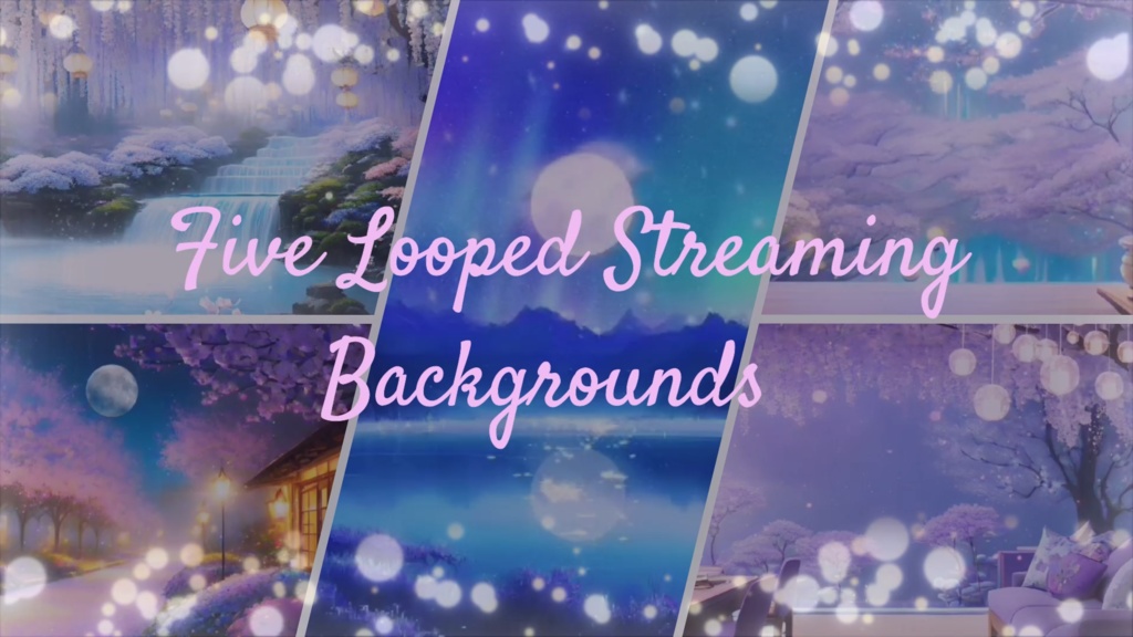 Five Looped VTuber Backgrounds (MP4)