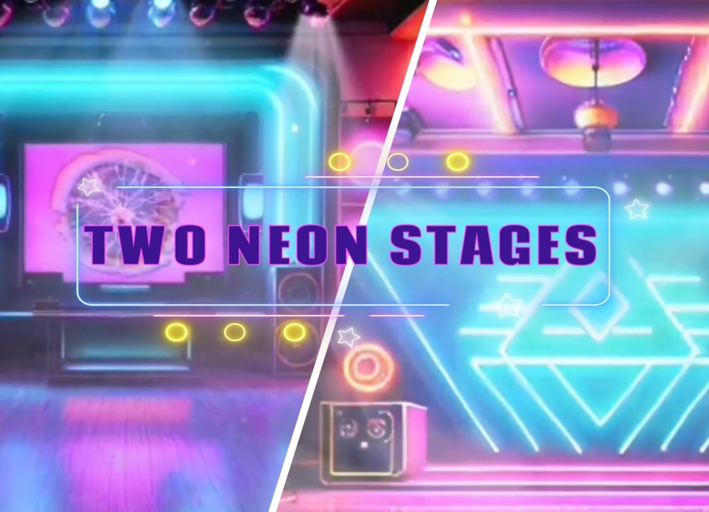 Two Neon Stages For VTuber (Live2D) MP4