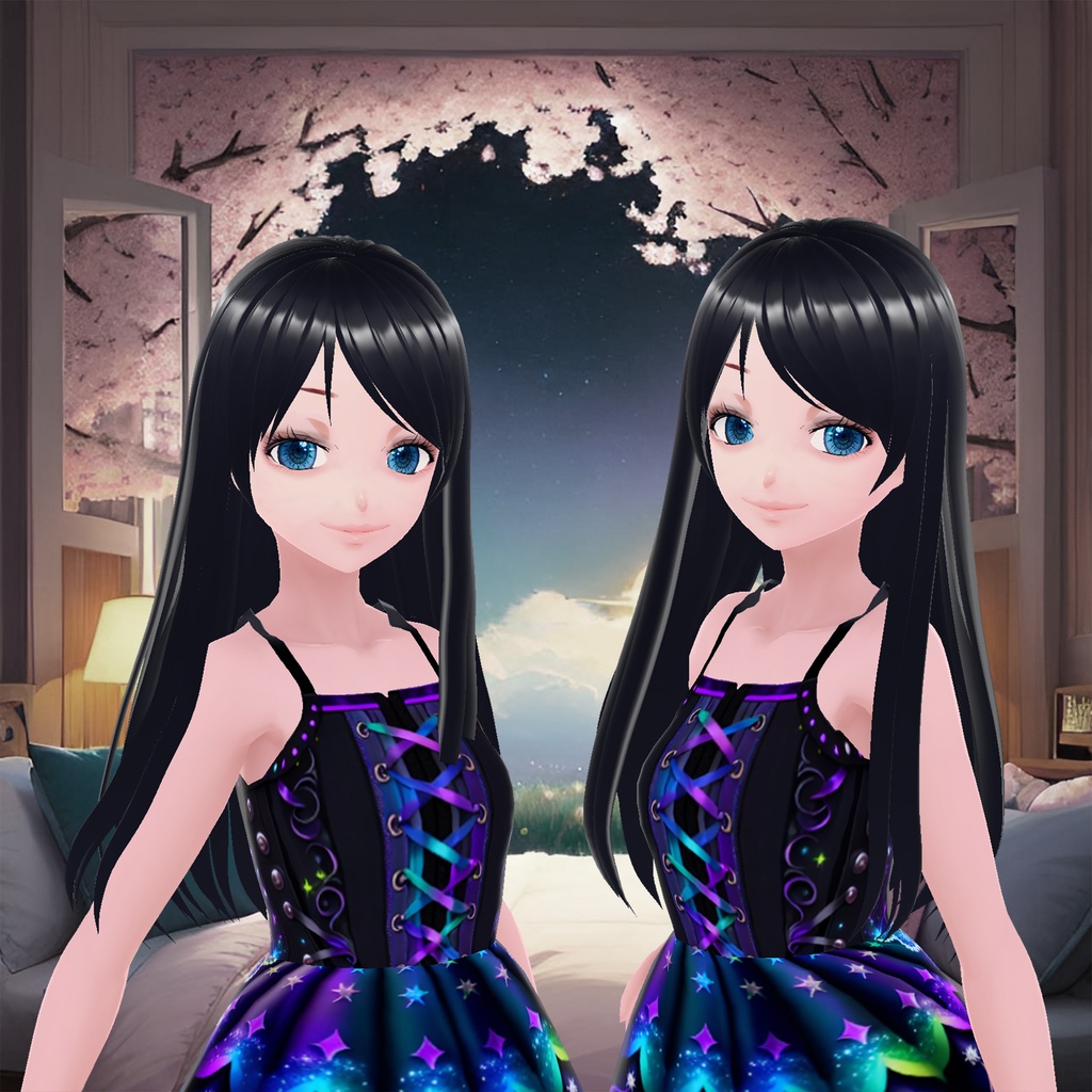 Beautiful Galaxy Dress for VRoid Studio
