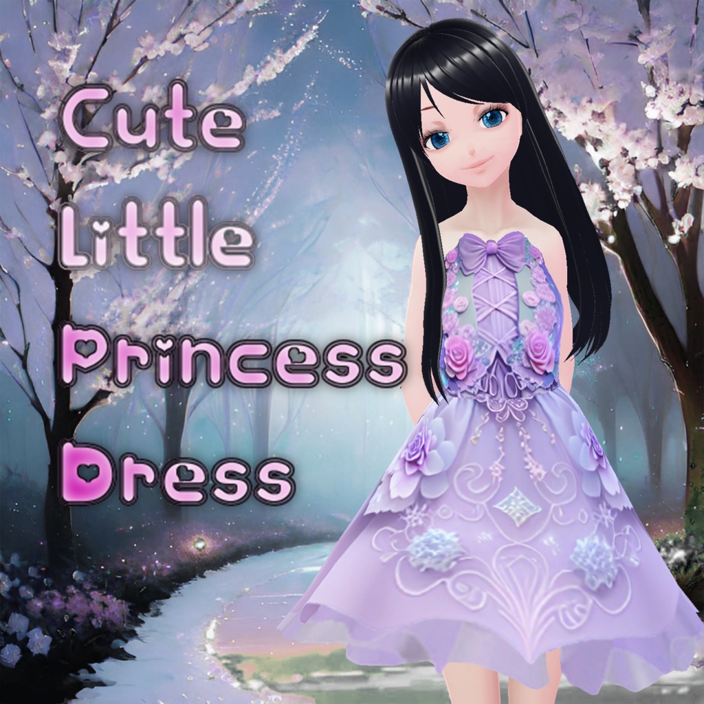 Cute little princess dress for VRoid Studio