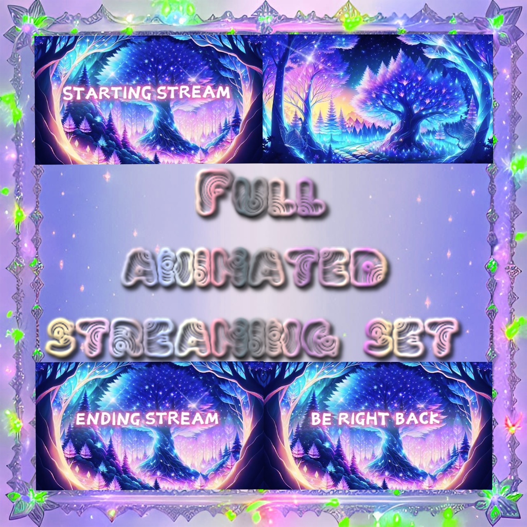 Magical Crystal Overlay/ Streaming Set