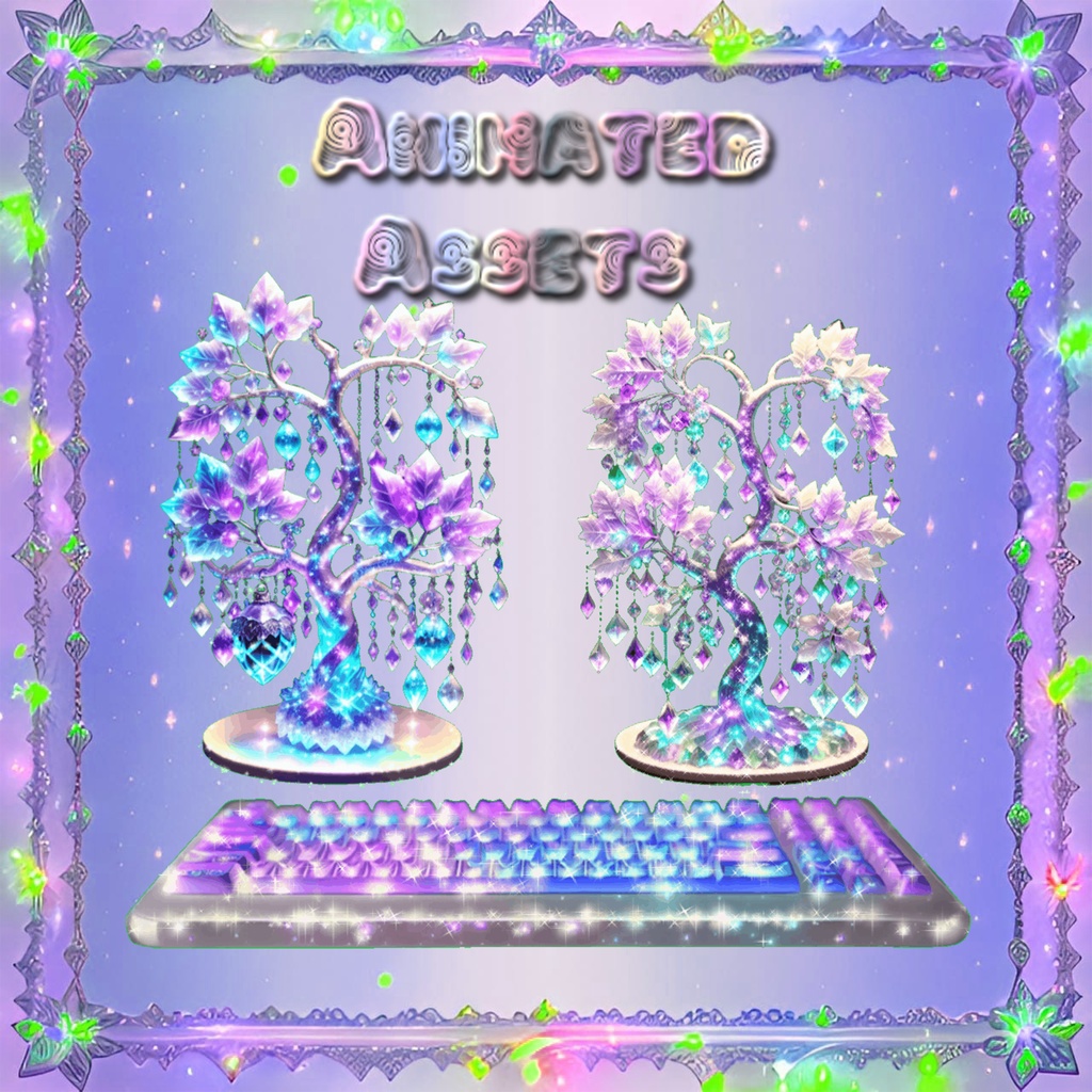 Magical Crystal Overlay/ Streaming Set