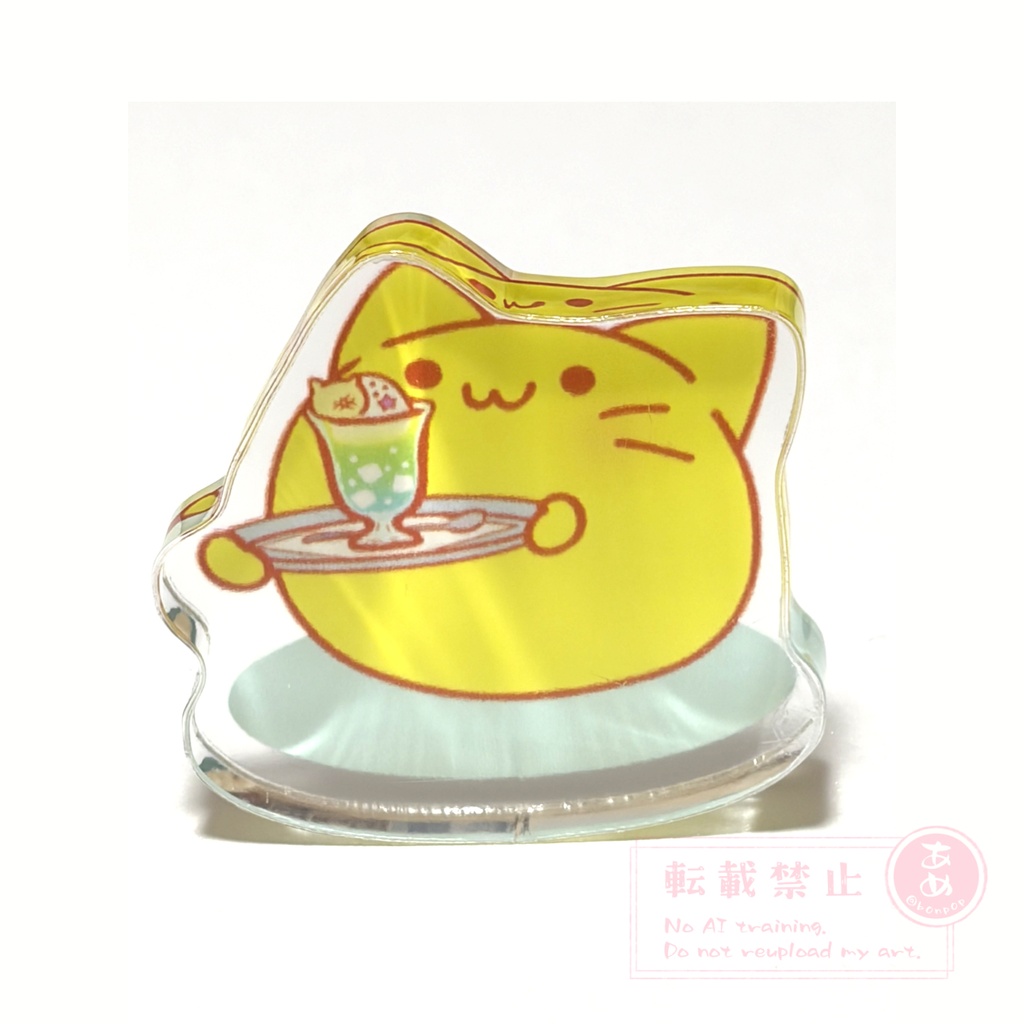 クリームソーダにゃんぷっぷー 【自立ミニアクリルスタンド】
