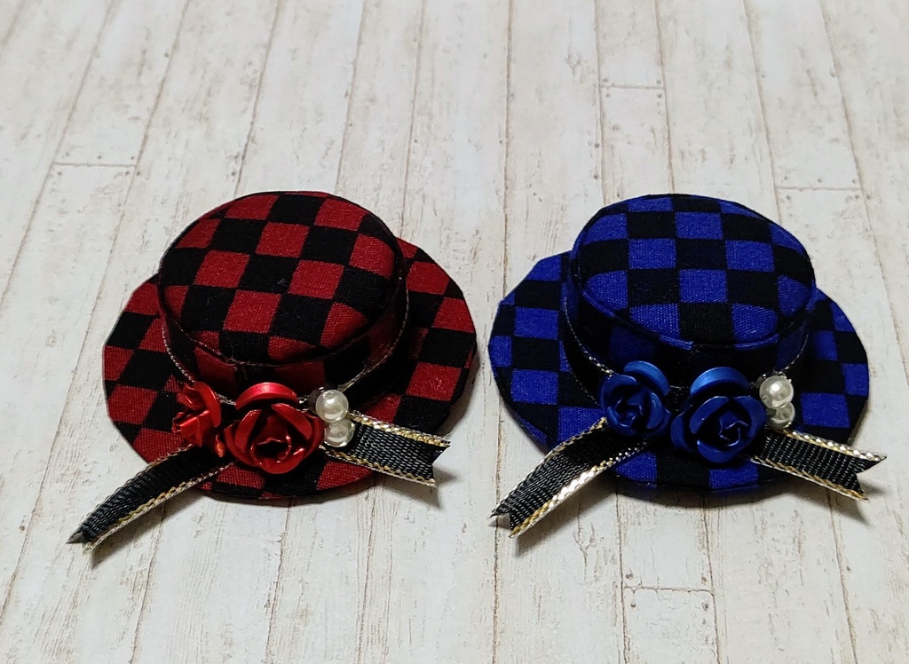 もちマス用 帽子(チェック)