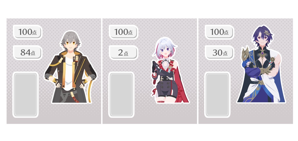 得点ふくだし付きアクリルスタンド