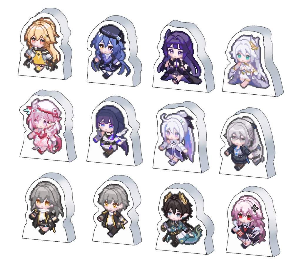 崩BWアバター絵-自立ミニアクリルスタンド