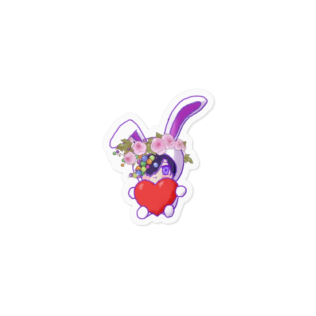 ばぶうさ花冠ステッカー