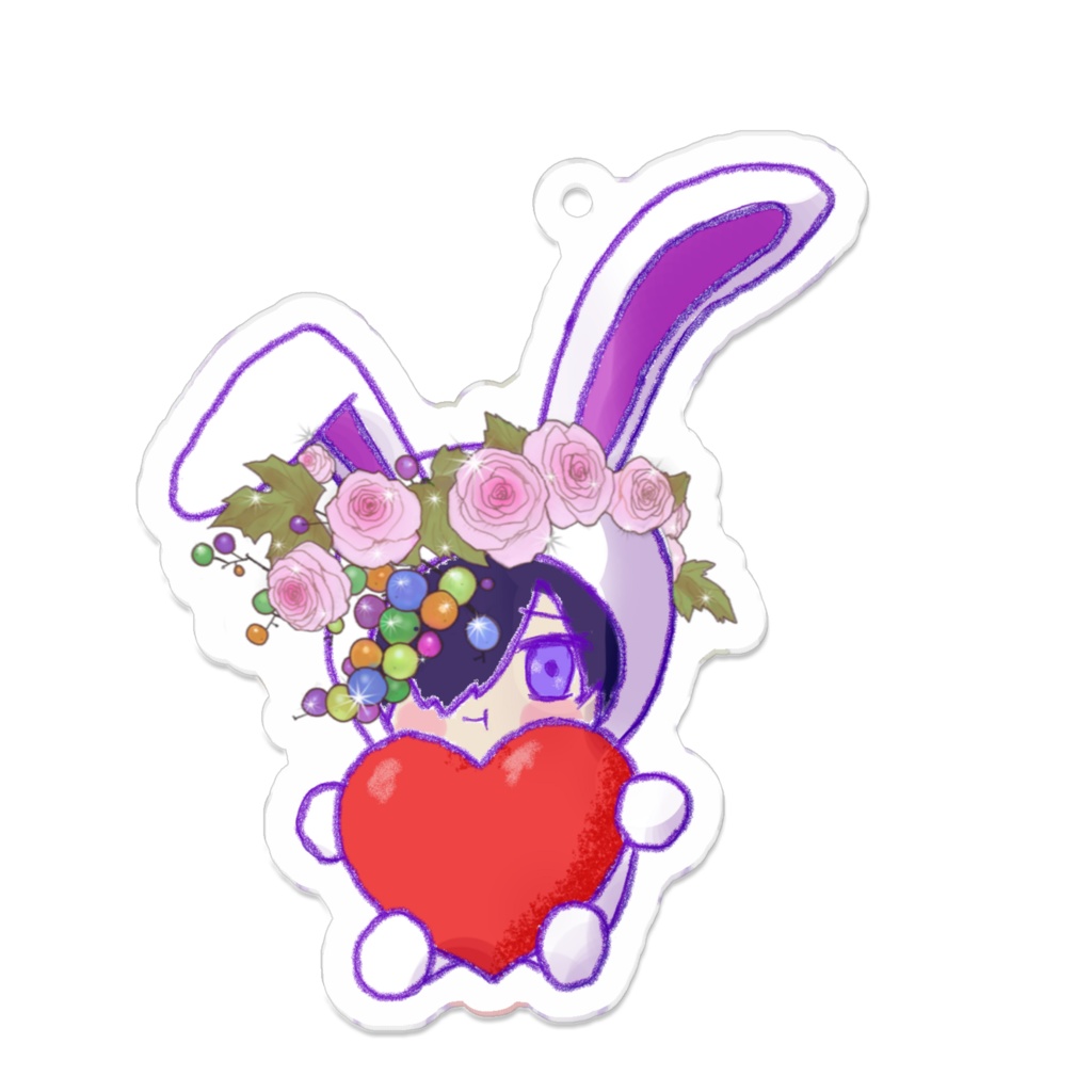 ばぶうさ花冠アクキー