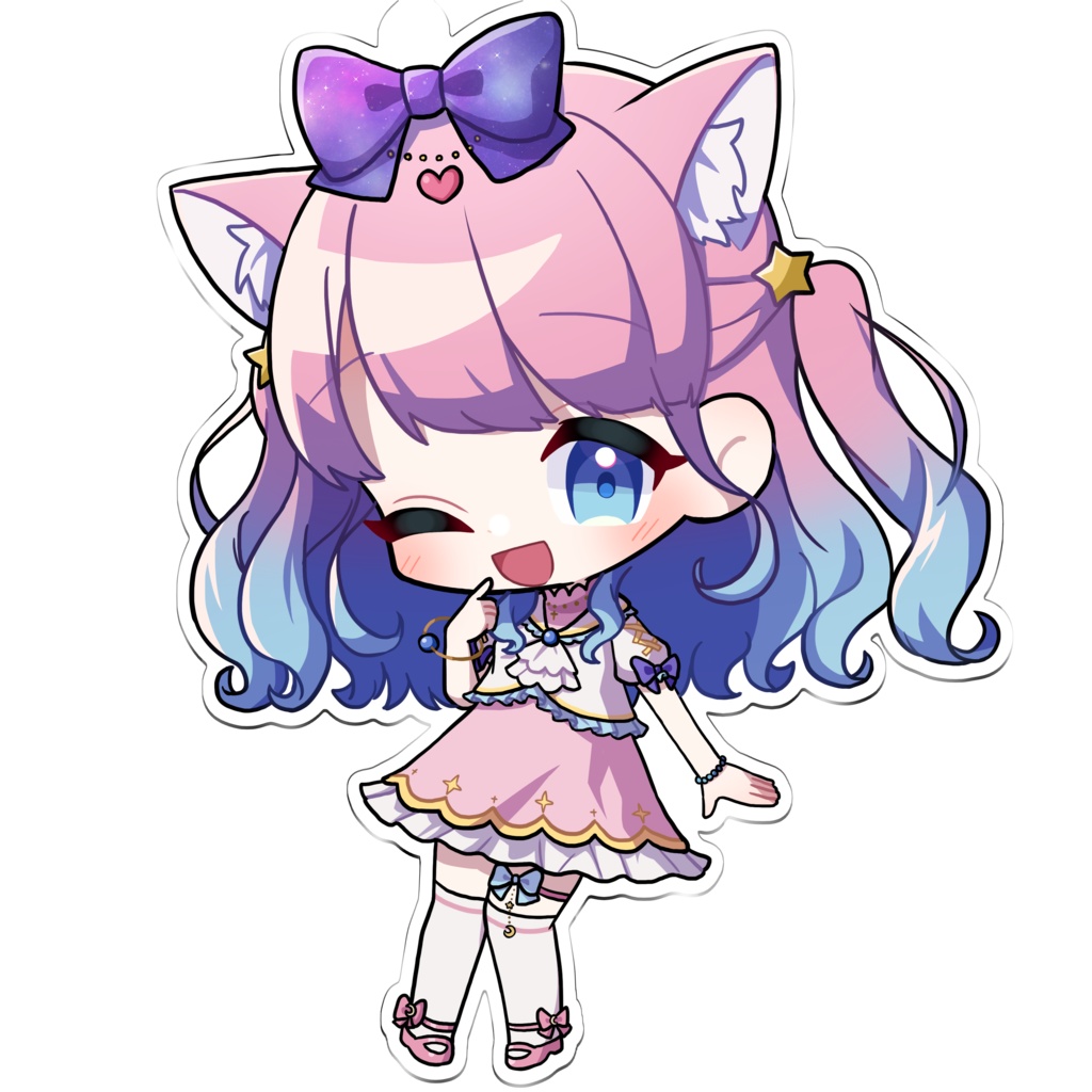星月あまね　アクリルキーホルダー猫耳ver.