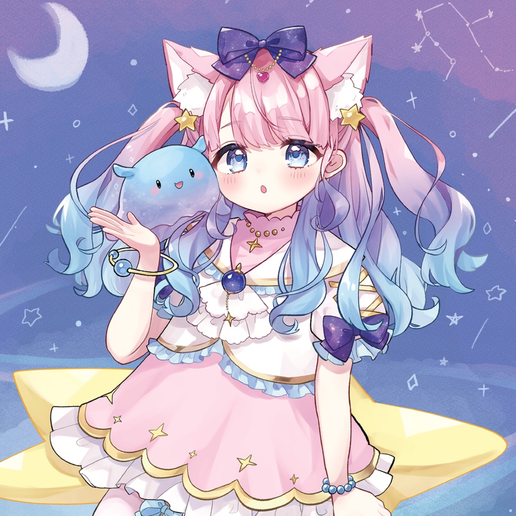 星月あまね　３周年記念アクリルブロック