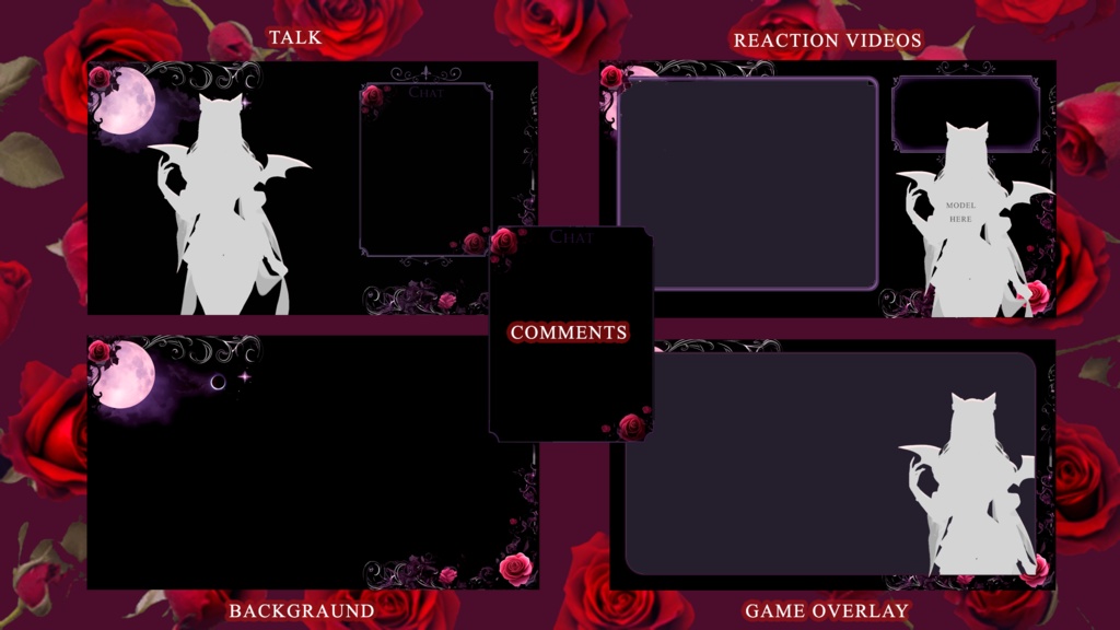 【Vtuber素材】配信画面デザイン| stream overlay| Vtuber Overlay | Streamer Assets |Streaming Overlay | Vtuber Assets