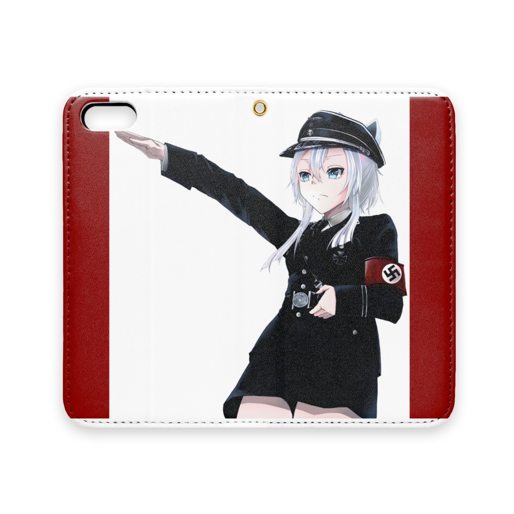 手帳型iPhoneケース（ベルトなし）赤