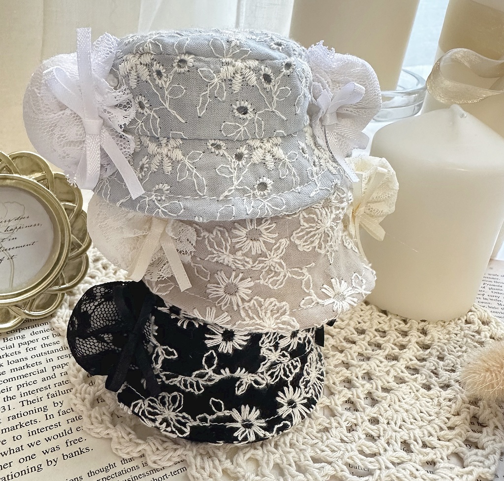 くまみみバケハ( embroidery ponpon china ①)