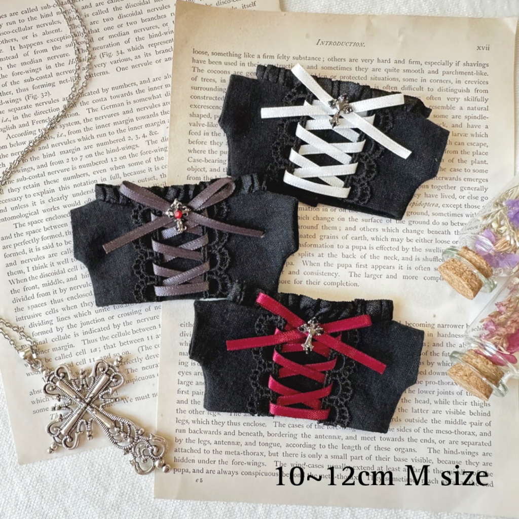 lace up blouse( cross ✞ black )