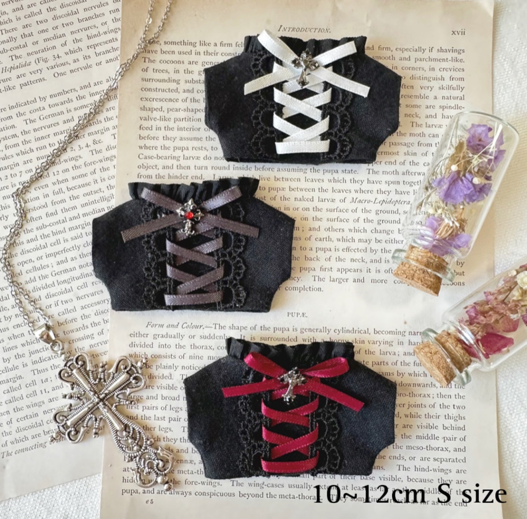 lace up blouse( cross ✞ black )