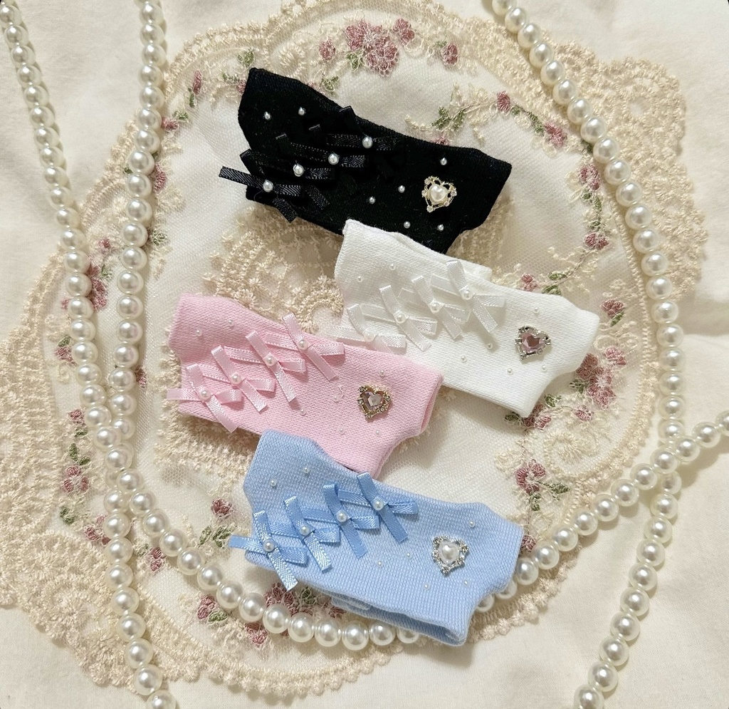 perl × ribbon ໒꒱ lovely knit