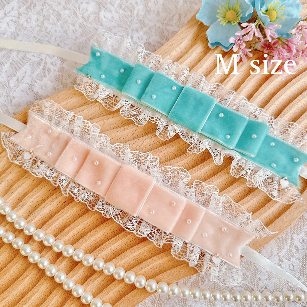 velours ribbon ୨୧ head dress