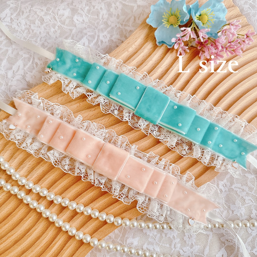 velours ribbon ୨୧ head dress