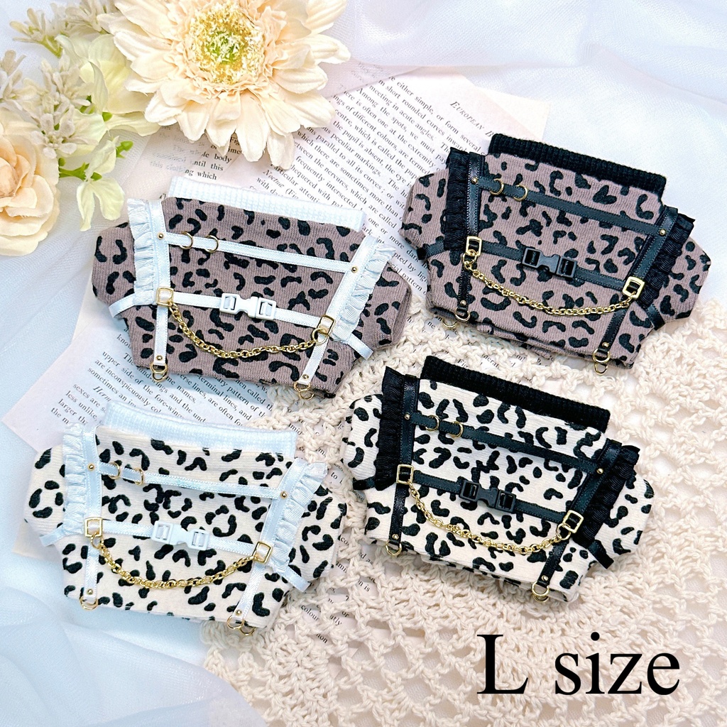frill harness ୨୧ leopard knit