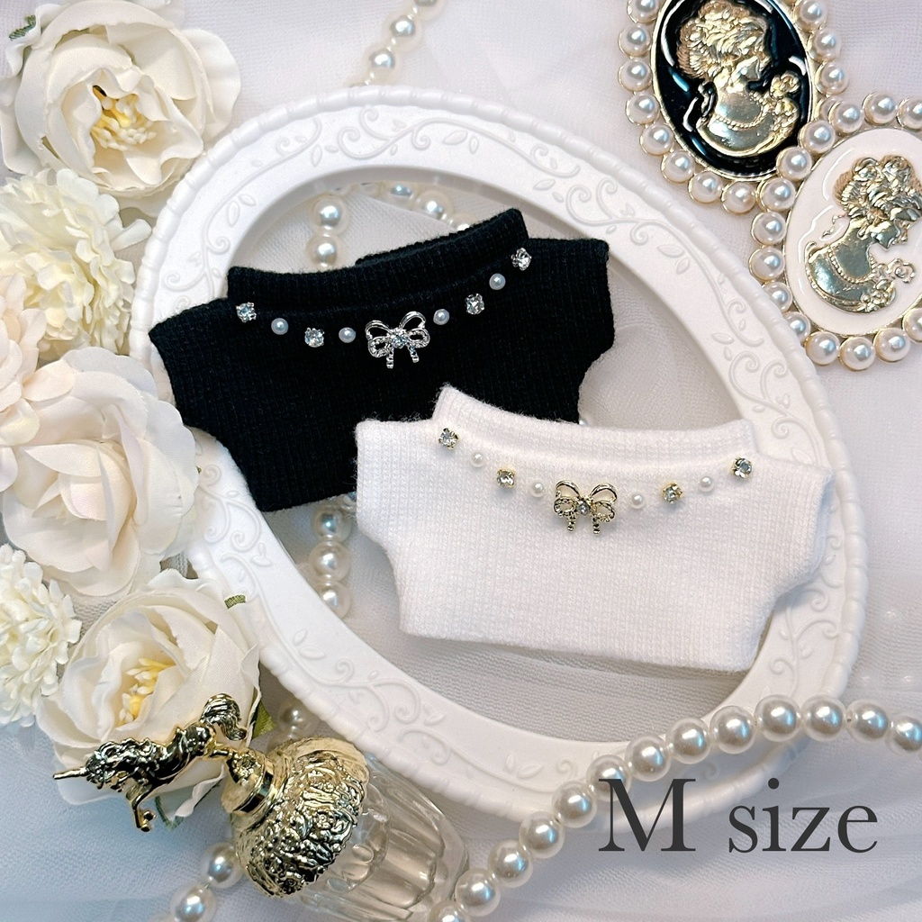 knit tops × necklace ୨୧