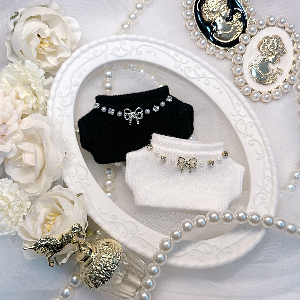 knit tops × necklace ୨୧