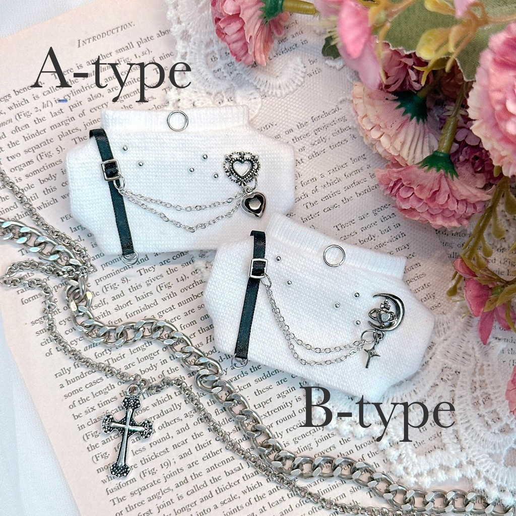 white knit × harness( heart ♥ & moon ⏾ )