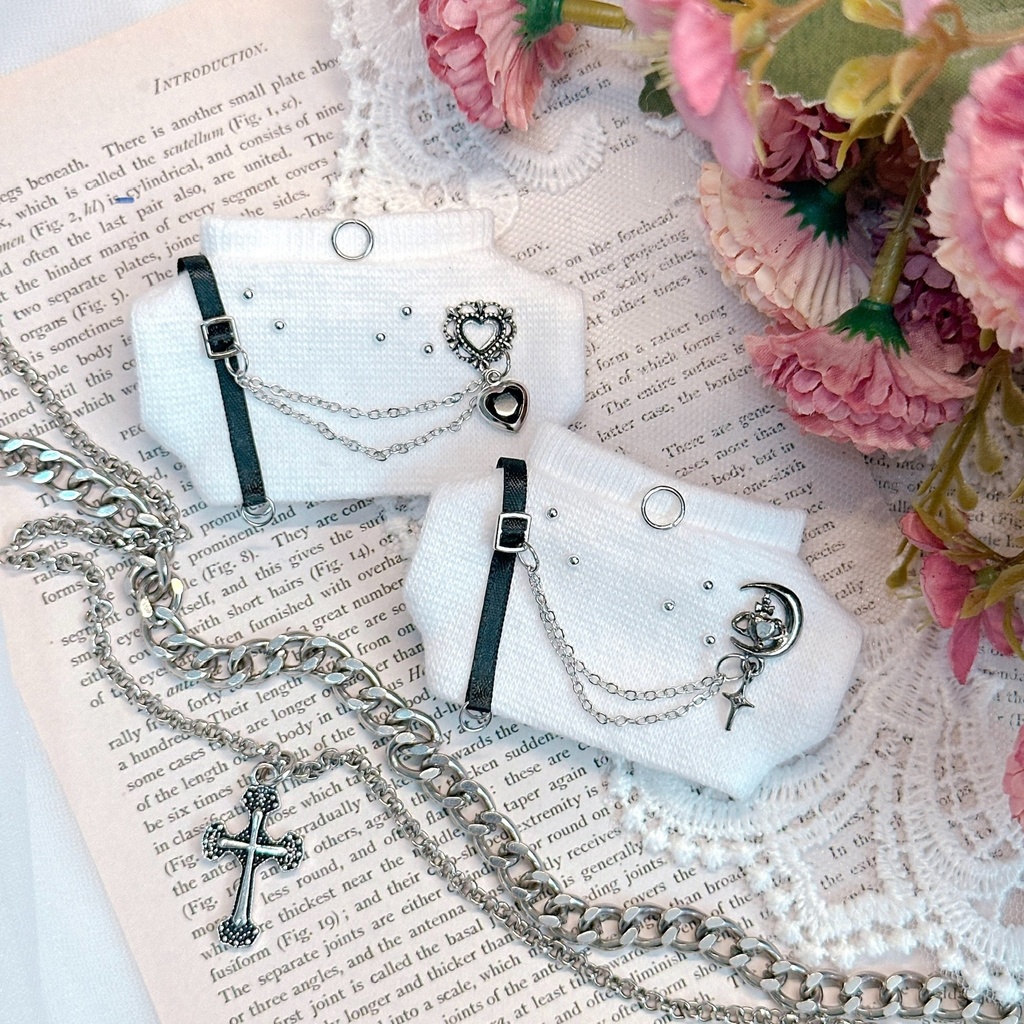 white knit × harness（ heart ♥ & moon ‎⏾ ）