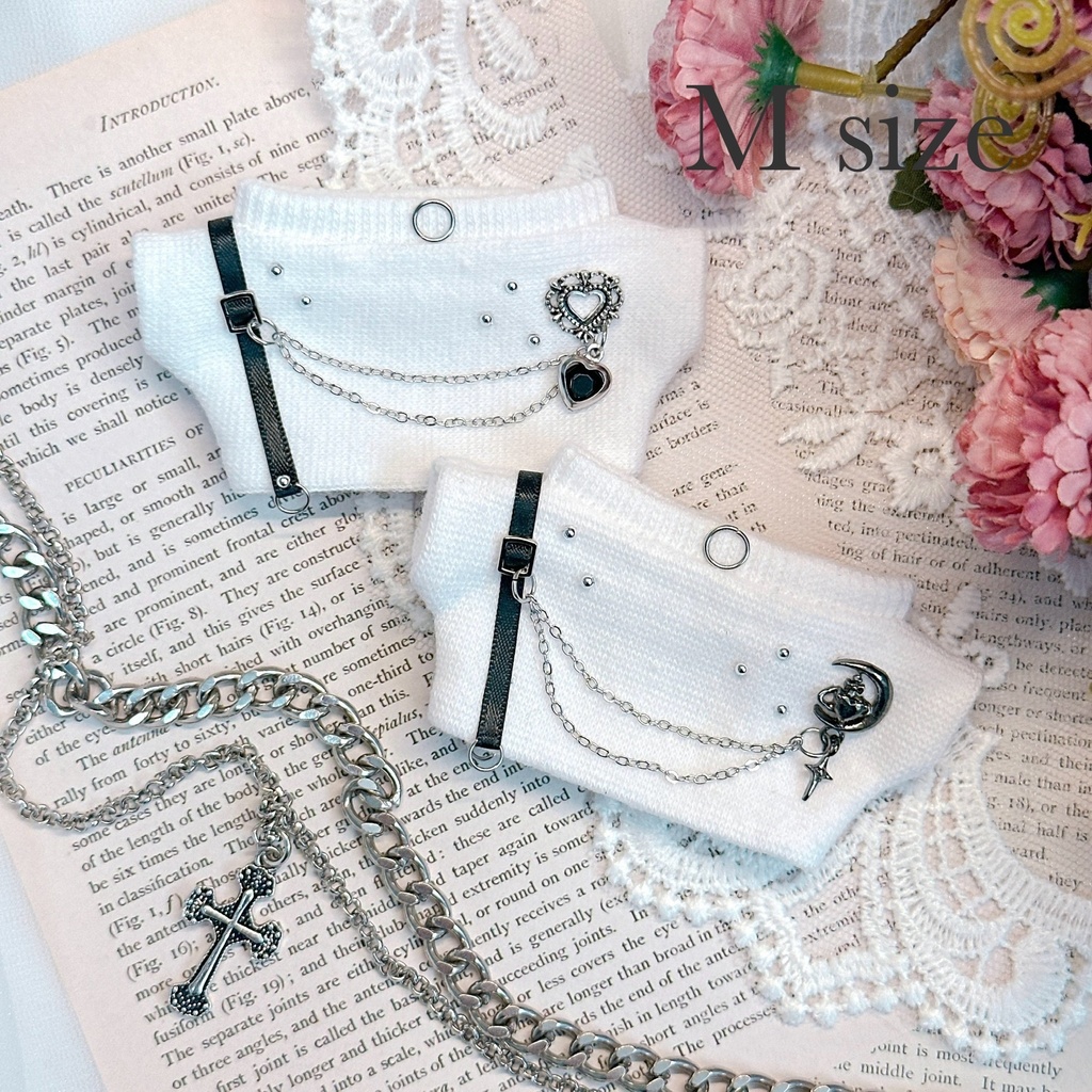 white knit × harness( heart ♥ & moon ⏾ )