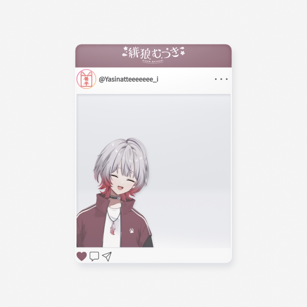 【緋狼むつきデビューグッズ】SNS風クリアカード(全3種)