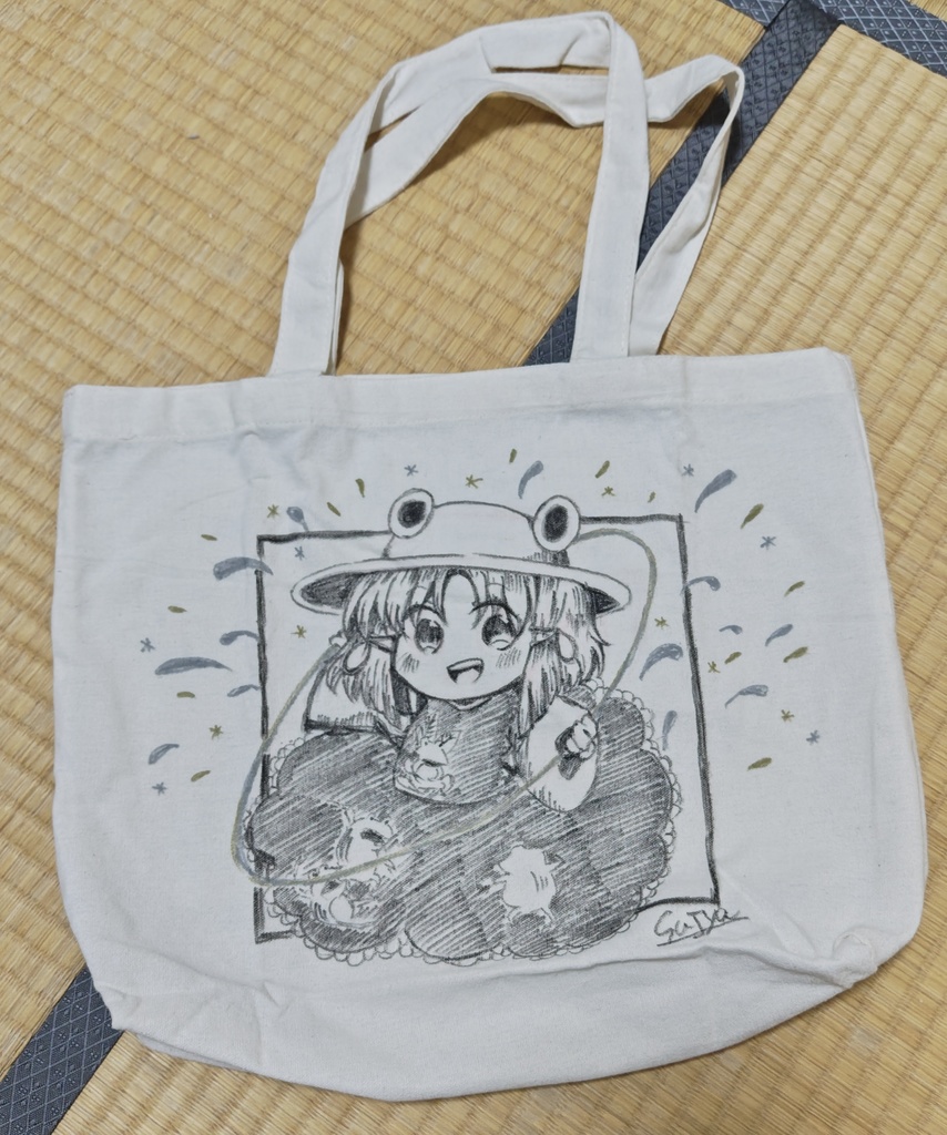 アナログイラストトートバッグ洩矢諏訪子
