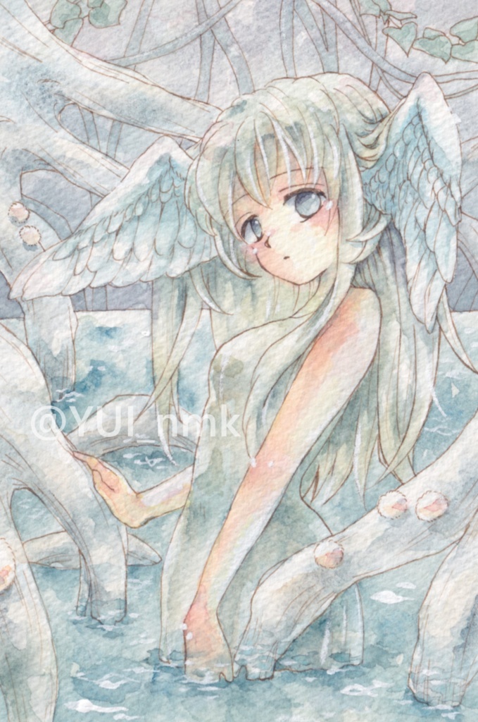 額装原画　迷子ちゃん