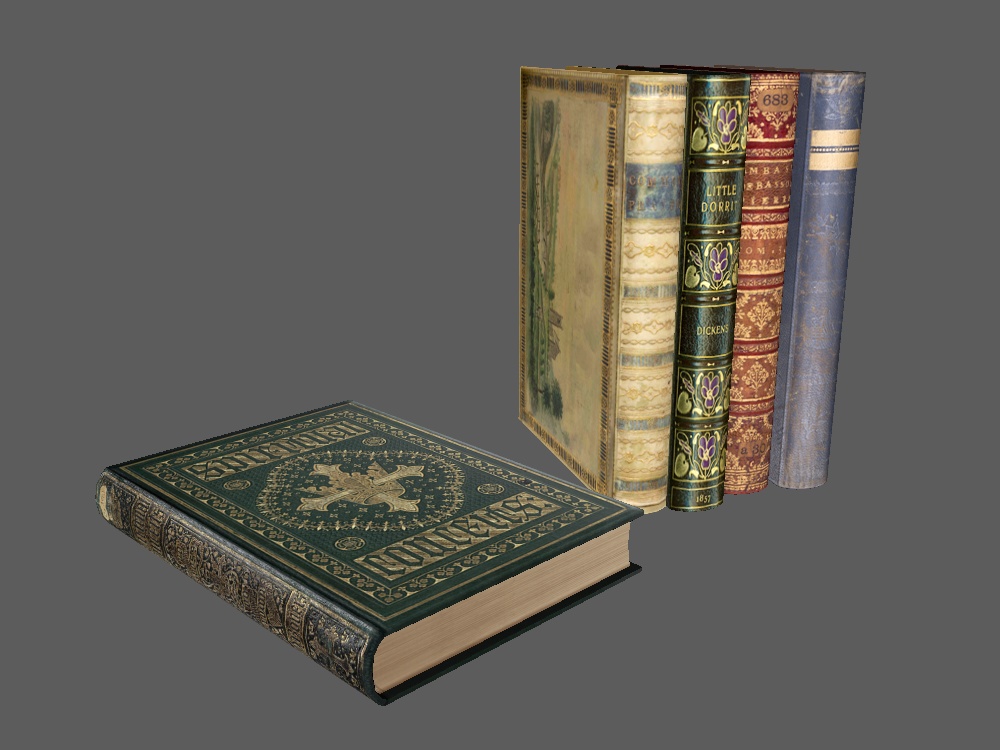 【3D小物 】本棚・本【MMD】