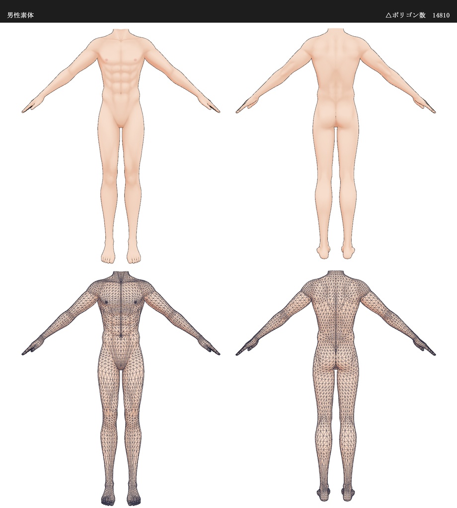 【3D】素体モデル【MMD】