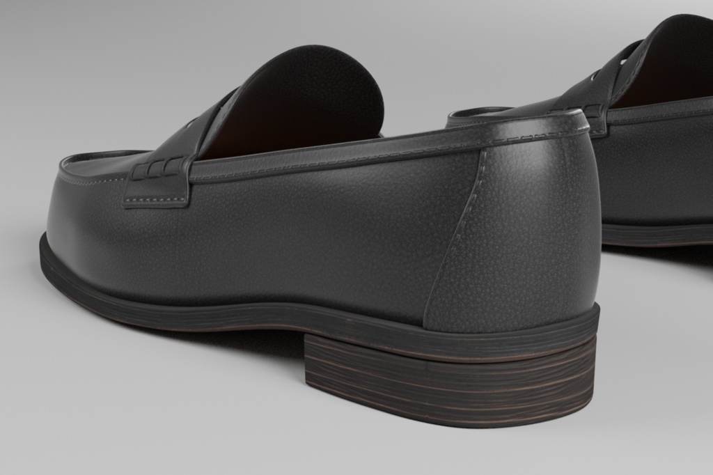 3Dモデル JKハイソックス・ローファーセット