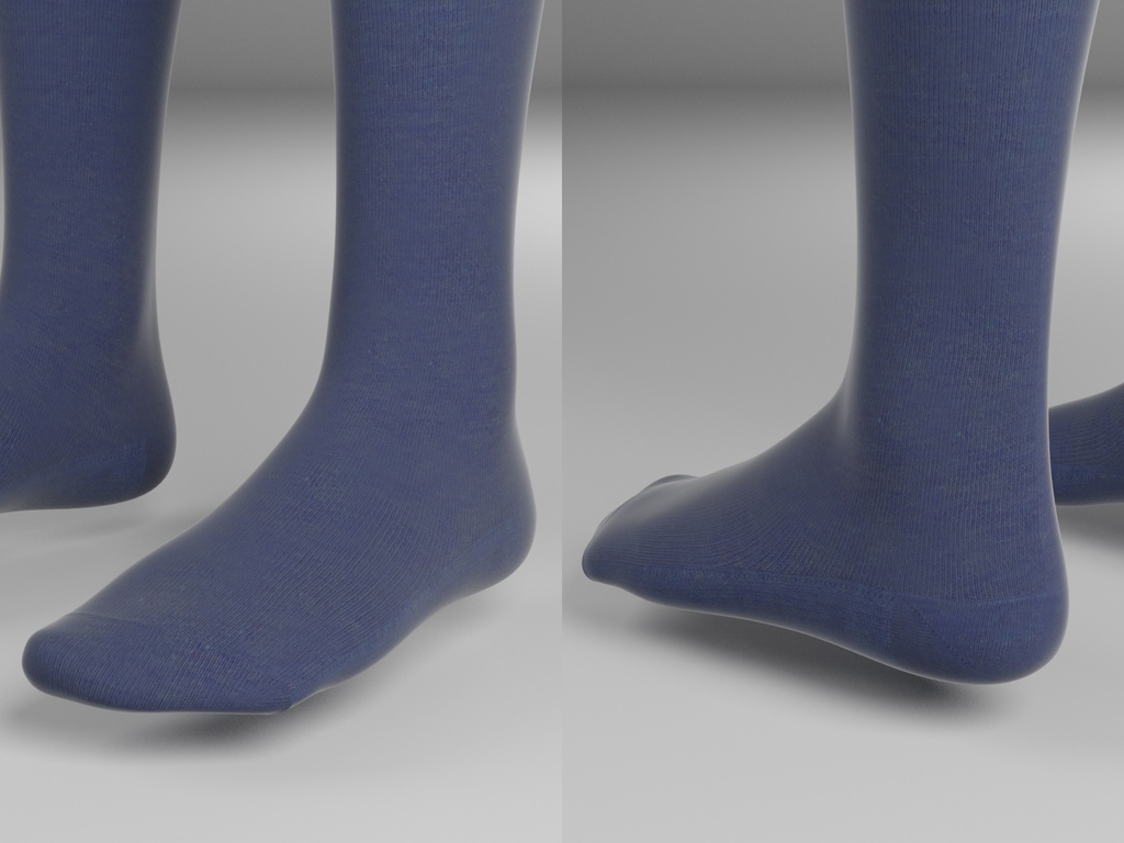 3Dモデル JKハイソックス・ローファーセット