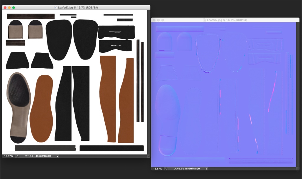 3Dモデル JKハイソックス・ローファーセット