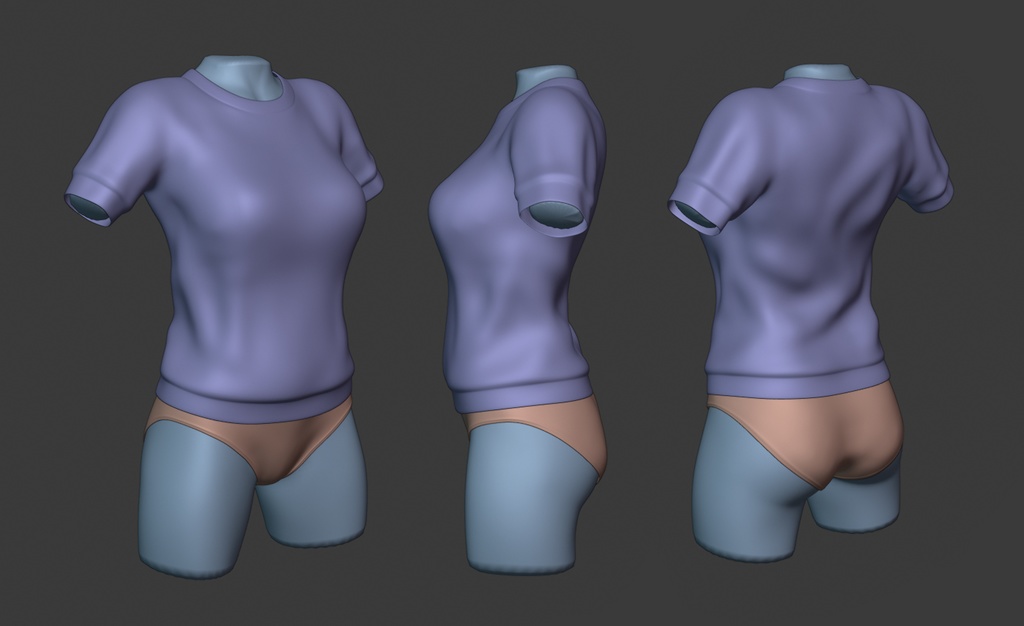 3Dモデル 体操着・ブルマ 2点セット