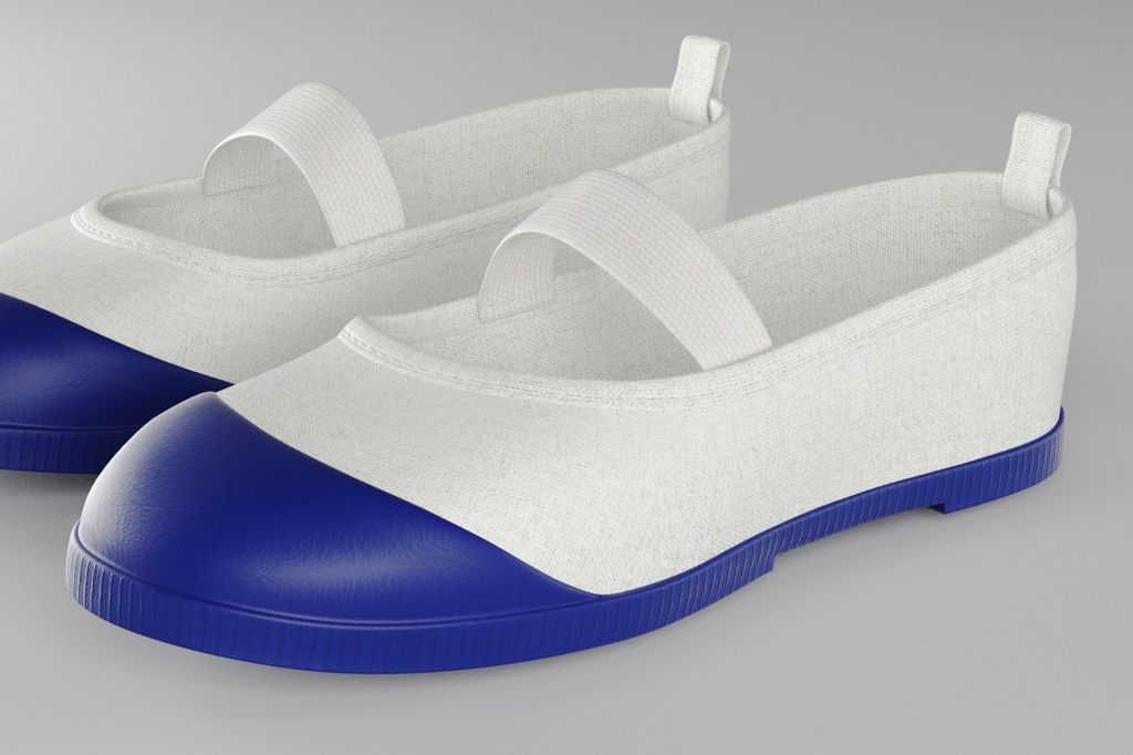 3Dモデル うわばき 靴下セット