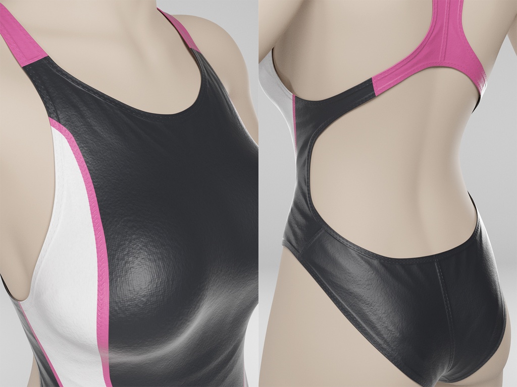 3Dモデル 競泳水着 PSD付き