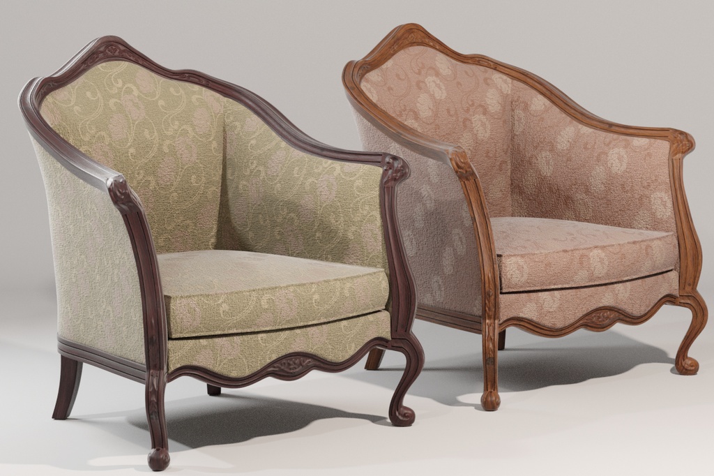 3Dモデル ベネチアン・アームチェア