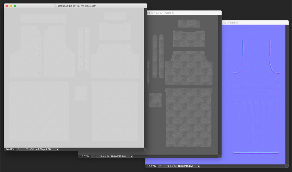 3Dモデル ノースリーブドレス / サンダル 2点セット