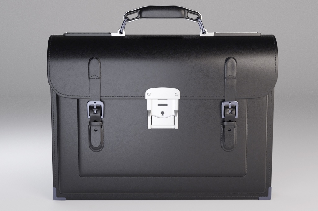 3Dモデル レトロ学生カバン