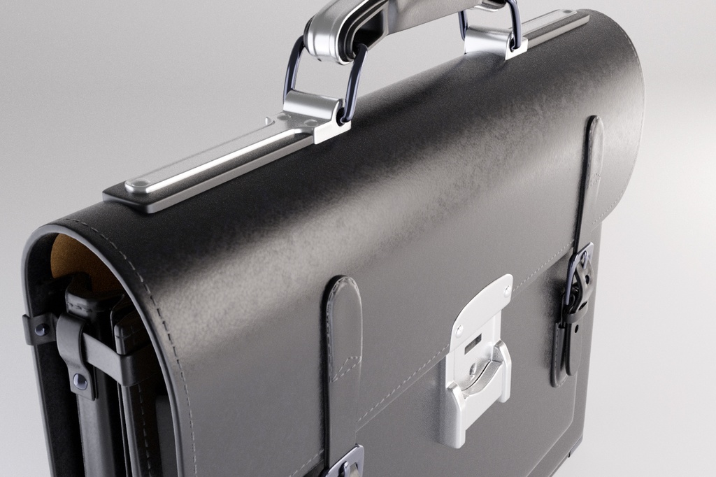 3Dモデル レトロ学生カバン