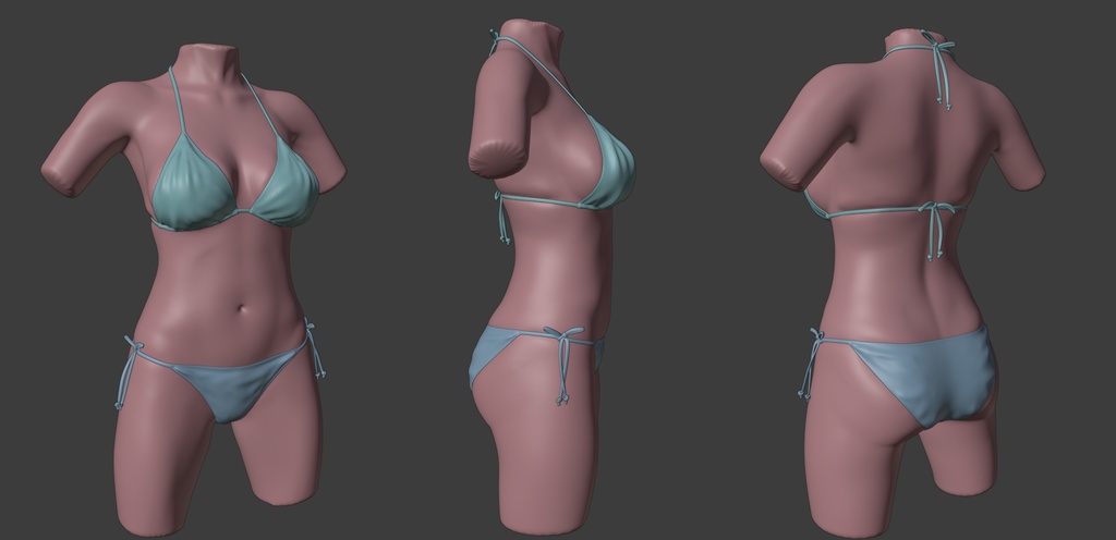 3Dモデル ひもビキニ